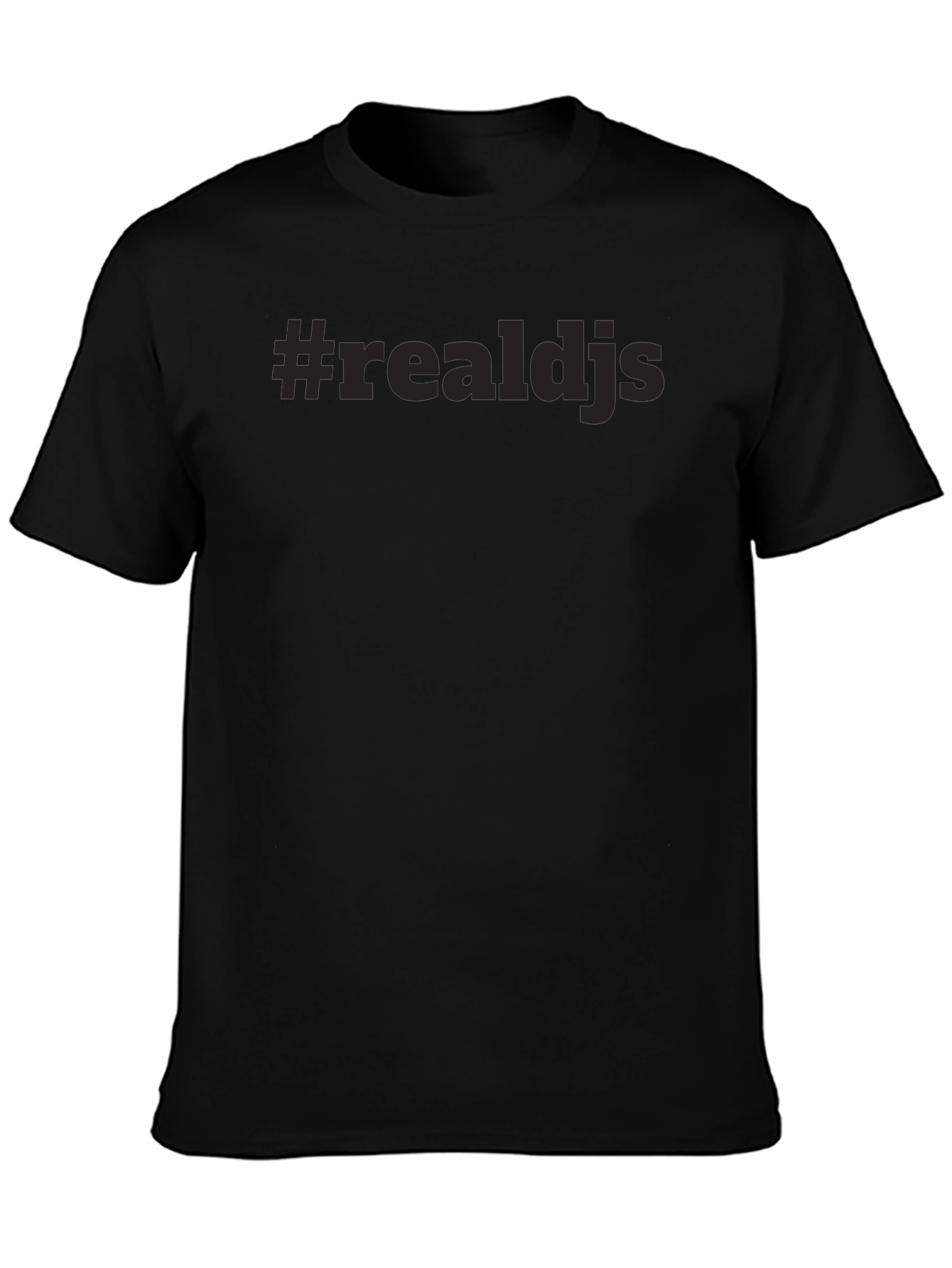 #realdjs Black T-Shirt - Minimalist Style