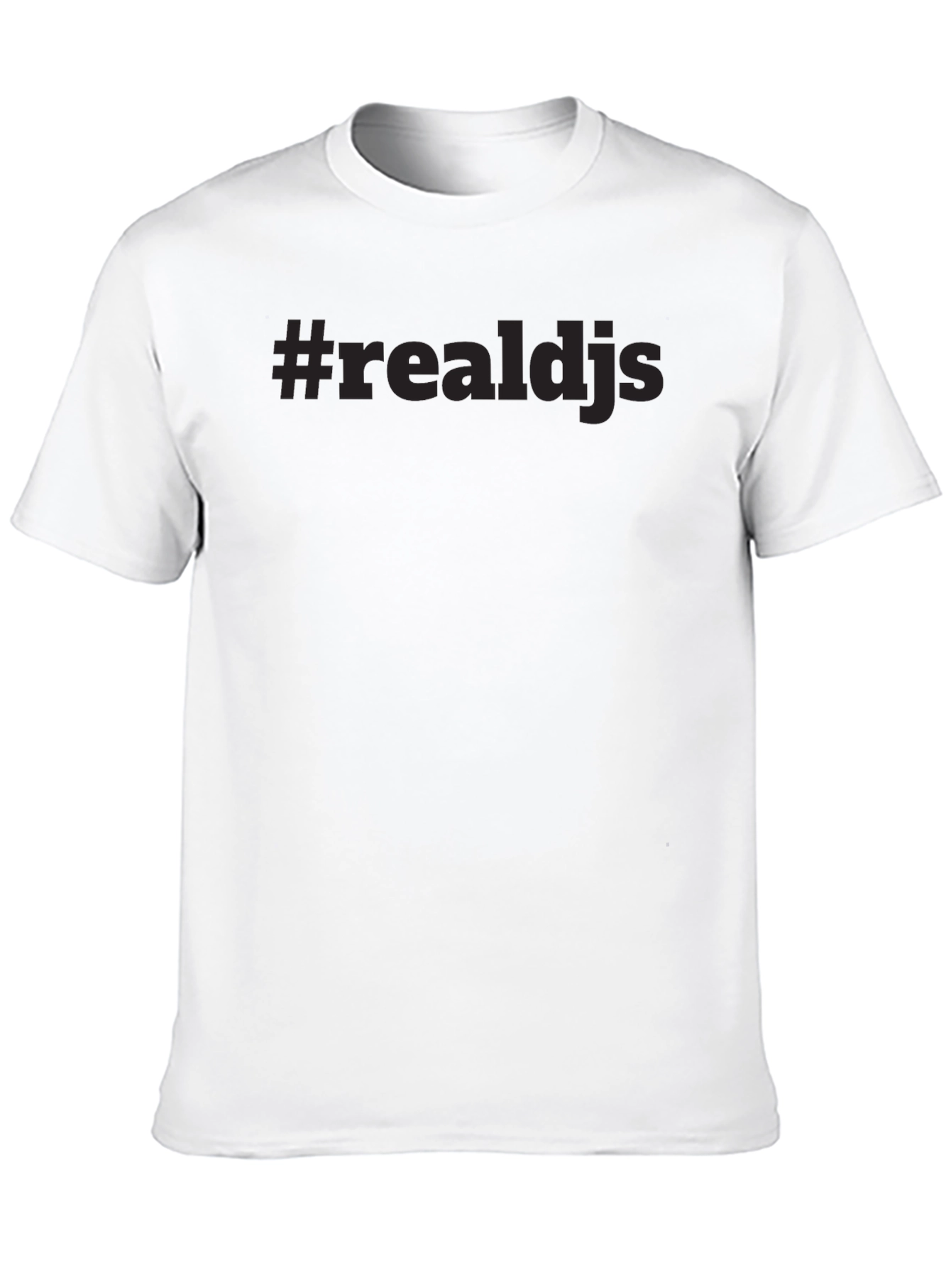#realdjs Black T-Shirt - Minimalist Style