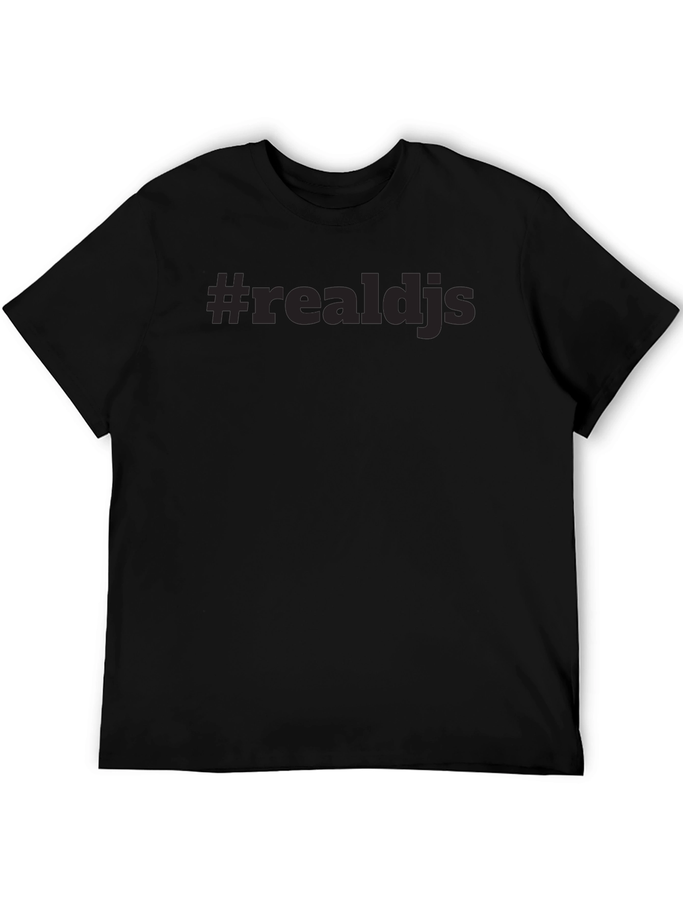 #realdjs Black T-Shirt - Minimalist Style