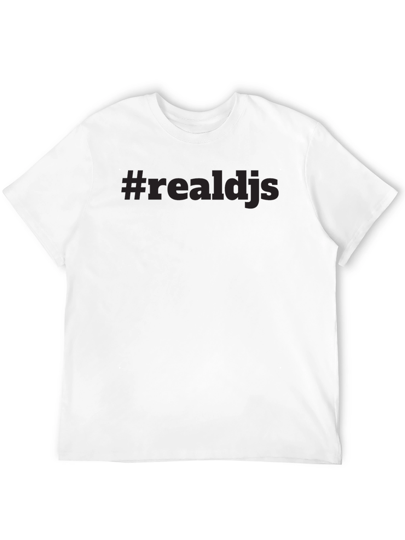 #realdjs Black T-Shirt - Minimalist Style