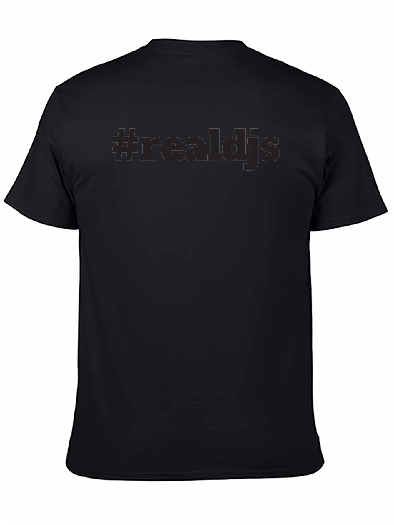 #realdjs Black T-Shirt - Minimalist Style