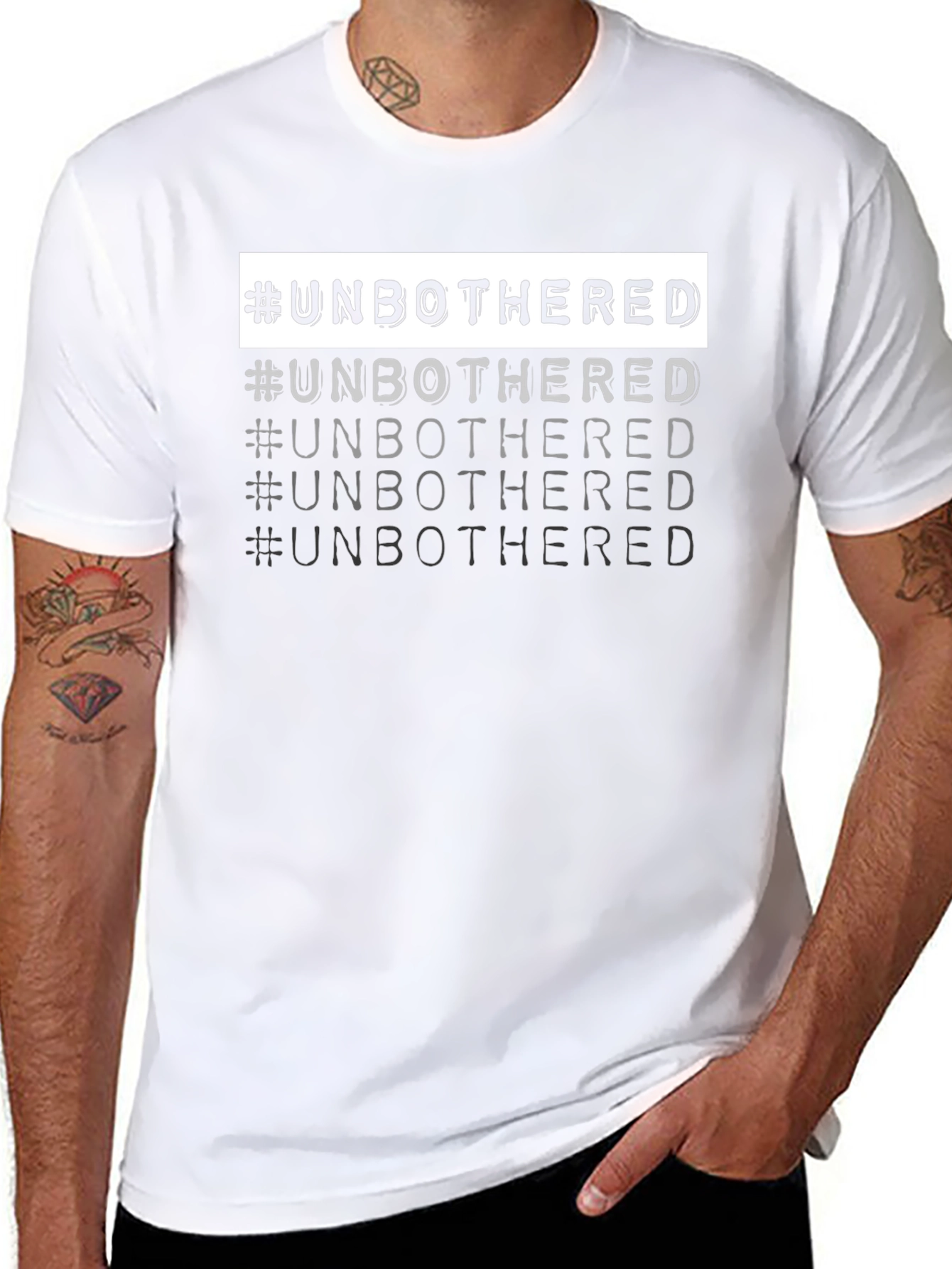#Unbothered Graphic Tee - Cool & Trendy Black T-Shirt