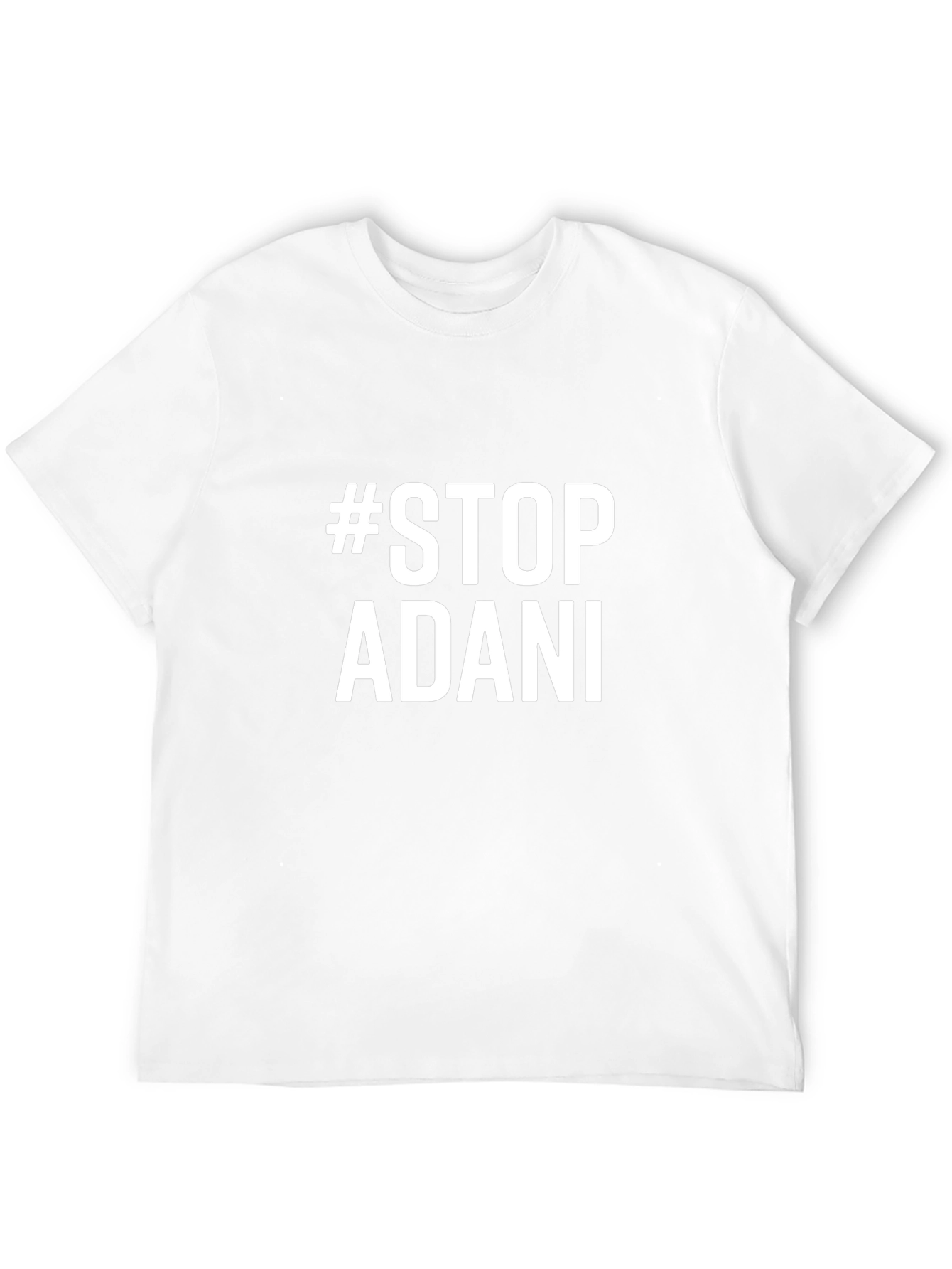#StopAdani Activist Black Cotton T-Shirt - Mens