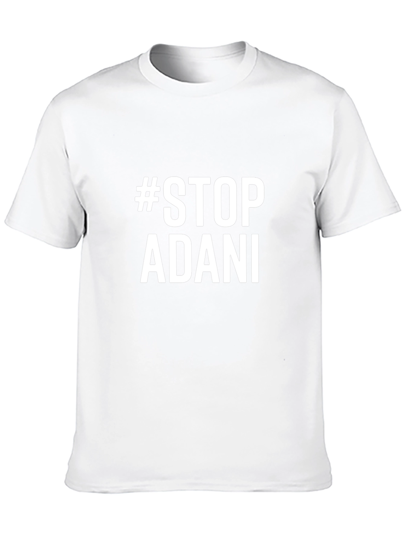 #StopAdani Activist Black Cotton T-Shirt - Mens
