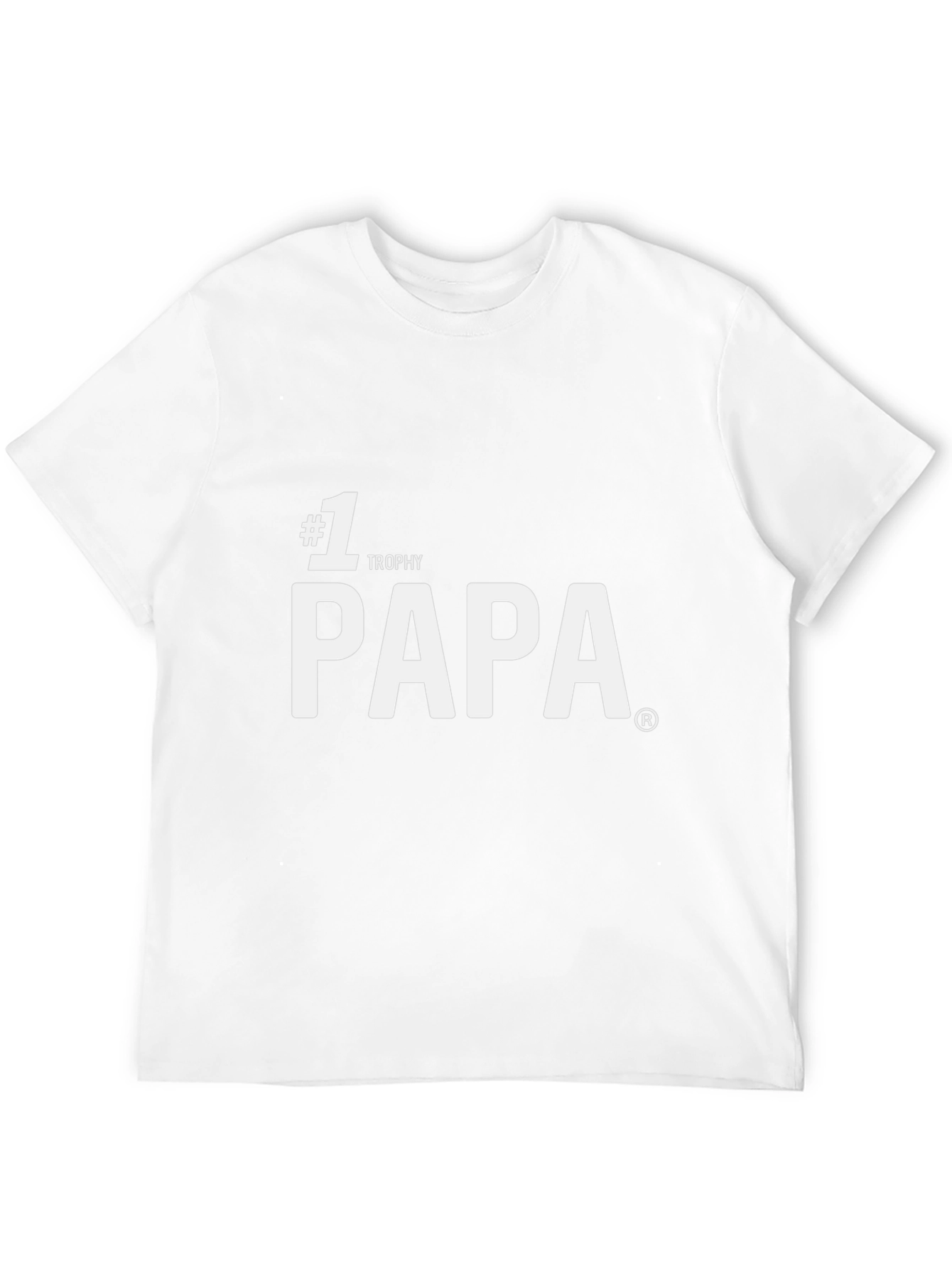 #1 Trophy Papa T-Shirt - Black Cotton Blend