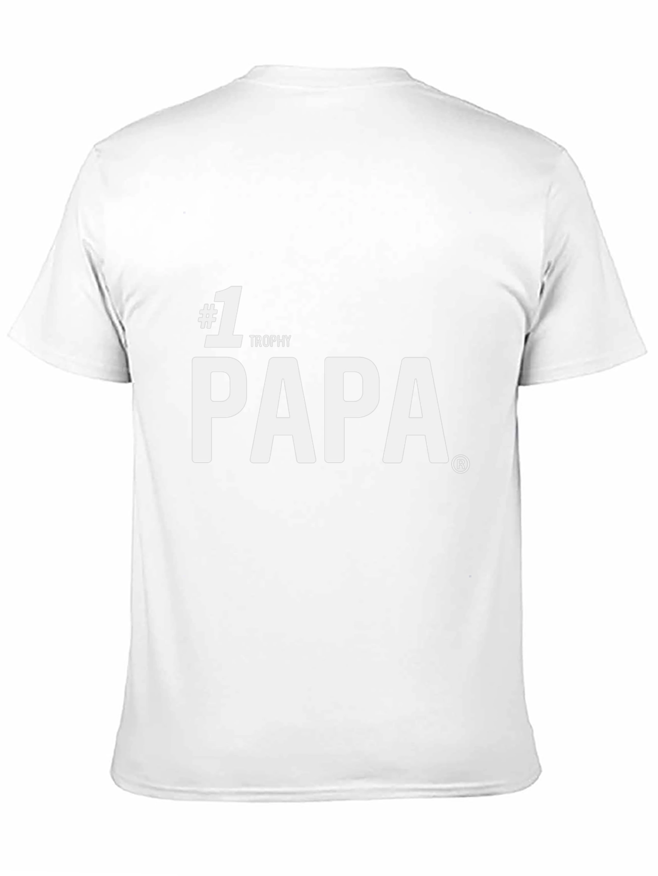 #1 Trophy Papa T-Shirt - Black Cotton Blend